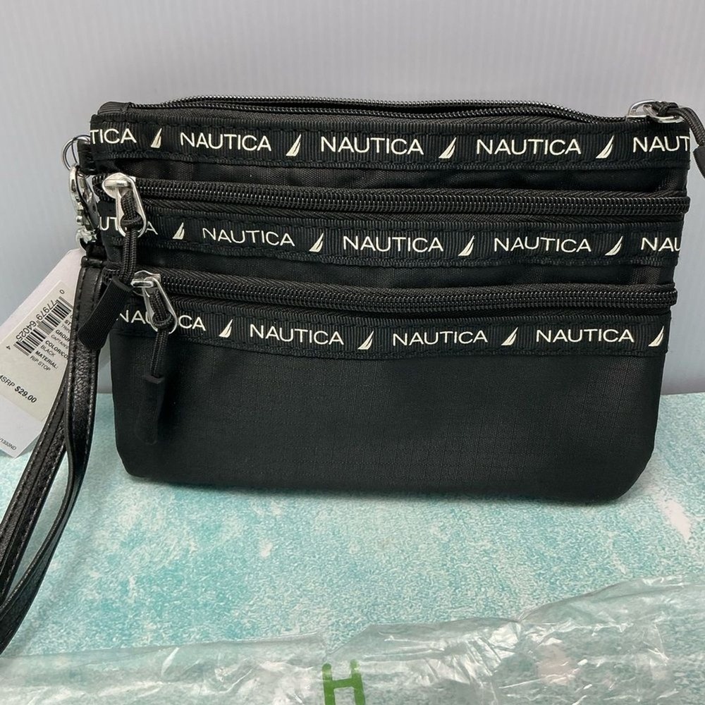Nautica‎ Black Multi-Zip Wristlet
